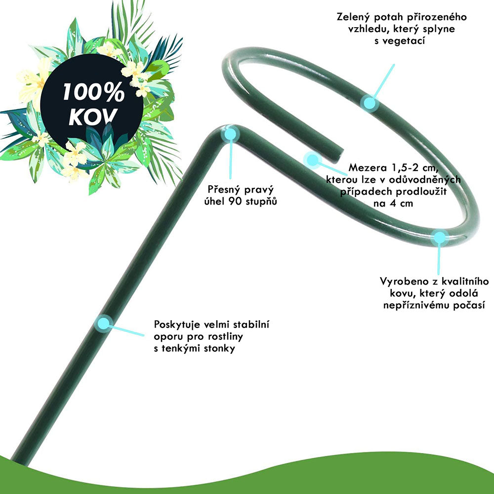 Súprava kovových tyčí na rastliny