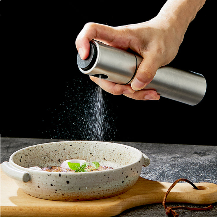 Fľaša s nerezovým sprejom na olej, 135 ml, kov